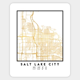 SALT LAKE CITY UTAH CITY STREET MAP ART Sticker